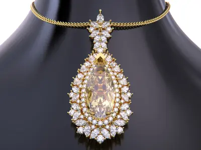 Jewelry necklace pendant 3D print model