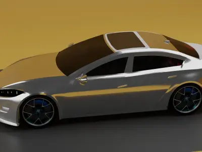 Tesla Vehicle Game ready model Low-poly 3D model