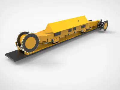 Longwall mining machines 3D model
