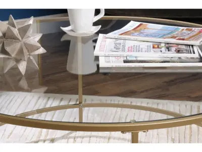 Jayde Glass Top Coffee Table GOLD 3D model