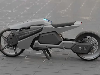 CONCEPT MOTORBIKE C-500 rigged 3D model