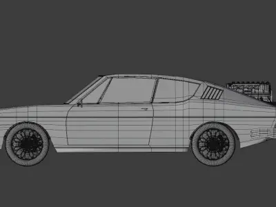 Audi 100 coupe Low Poly Low-poly 3D model Low-poly 3D model