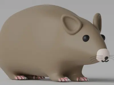 Cartoon Mouse Rat 3D model