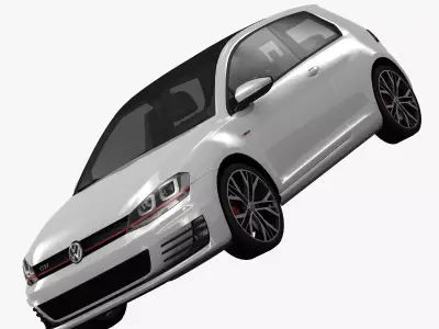 Volkswagen Golf 7 GTI 3-Door 2014 3D model