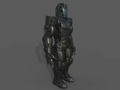 Robot soldier Free low-poly 3D model