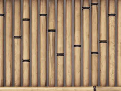 Bamboo thin branch decor n25 3D model