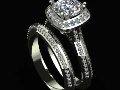 Jewelry Gold ring 3D print model