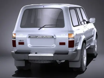 Toyota Land Cruiser J80 1989-1997 VRAY 3D model