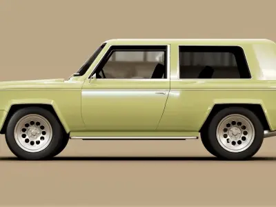 70s generic SUV Low-poly 3D model