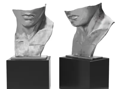 Face half sculpture 3D model