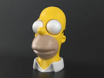Homer head holder balls 3D print model
