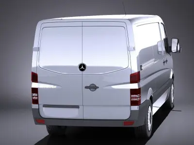 Mercedes Sprinter short low 2017 VRAY 3D model
