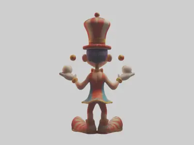 Cartoon Circus Perfor 1 Low-poly 3D model