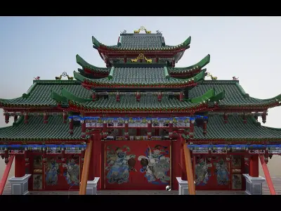 Ancient Mongolian kings great door 3D model