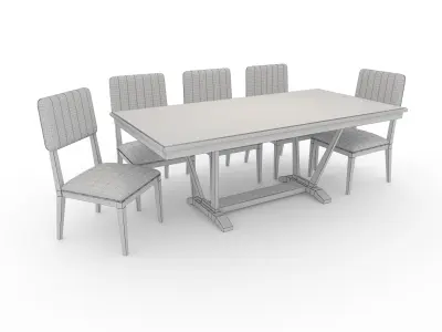 Dining Set 6 3D model