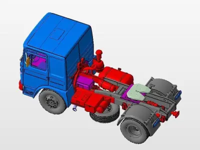  Truck Roman Diesel 4x2 MAN F8 3D print model