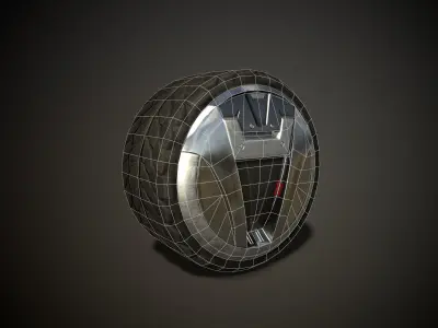 WHEEL AND TIRE 3 3D model Low-poly 3D model Low-poly 3D model