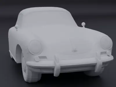 Porsche 356C 1966  Classic Sports Car  3D print model