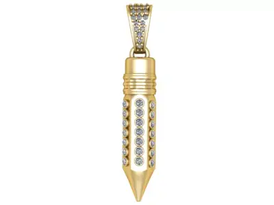 Luxury Bullet-Style Pendant  3D Printable Jewelry Model 3D print model