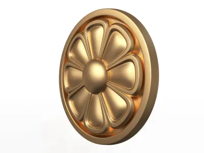 Rosette Carved Decoration CNC 07 Low-poly 3D model