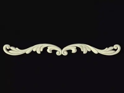 Central decor ornament for furniture 3D model 38