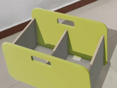BacUp2Boxes Green Low-poly 3D model