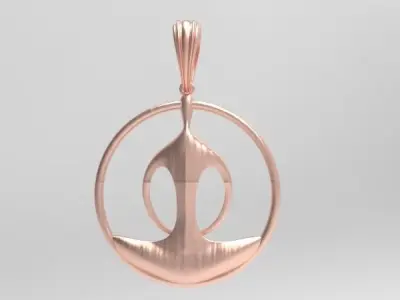 Yoga pendant 3D print model