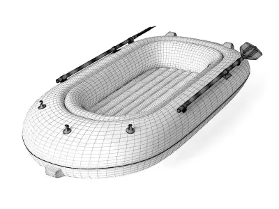 Inflatable Boat 3D model