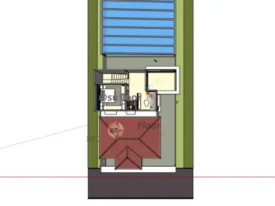 House 9x13m code 419 - Sketchup 3D model