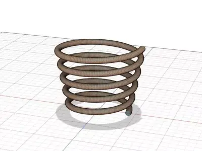Modern Spiral Base Lamp  Futuristic 3D Printable Light Design 3D print model