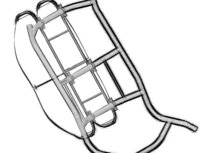 Carrier for recumbent trike attach seat - Portbagaj pentru tr... Free 3D model