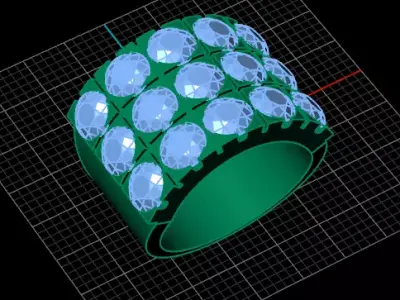 micro prong free jewelry ring Free 3D print model