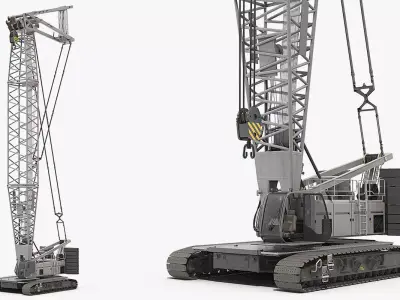 Generic Crawler Crane Rigged 3D model