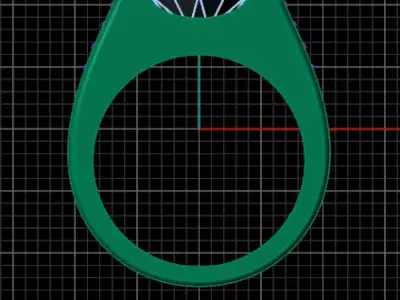 oval jewelry ring luxury 3D print model purchase