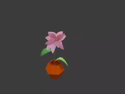 Lily assets decoration  Low-poly 3D model