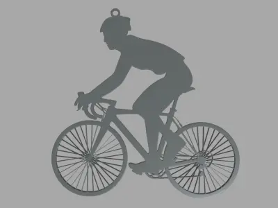 Bike Key Ring Chain 01 Low-poly 3D model