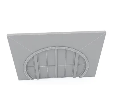 round cafe door 3D model Low-poly 3D model