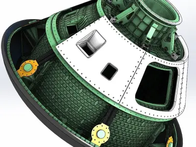 NASA Orion - Artemis Crew Capsule Structure - 17 Detailed Parts 3D print model