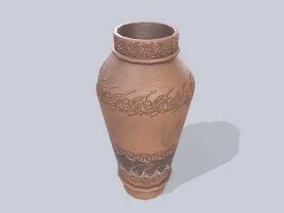 Clay pot Low-poly 3D model