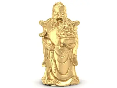 3D Model Feng Shui Fu Lu Shou God Statues 1103 3D print model