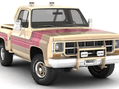 GENERIC 4WD STEPSIDE PICKUP TRUCK 11 3D model