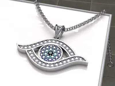 GREEK EYE PENDANT 3D print model