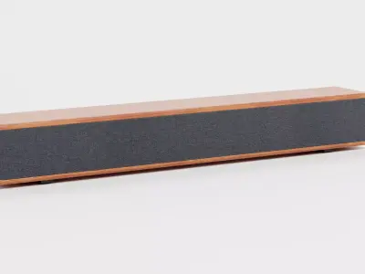 Soundbar V1 - Universal Wooden Audio Speaker Low-poly 3D model