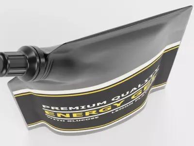 Energy Gel - Product Concept Packaging Low-poly 3D model