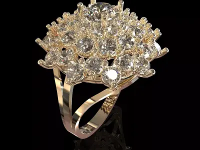 Luxury Jewelry CAD Model 3D print model