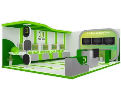  Booth Exhibition Stand a587a 3D model