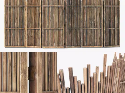 Screen branch straight  decor n2 3D model