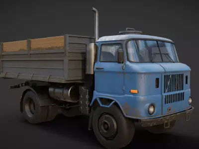 IFA w50 Truck  Low-poly 3D model