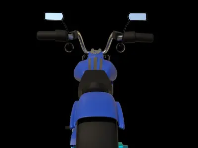 MotorBike motorcycle Low-poly 3D model