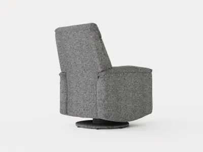 Umea Armchair Spin Swing Fabric Gray Low-poly 3D model